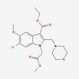 ethyl 6-bromo-5-methoxy-1-(2-methoxy-2-oxoethyl)-2-(morpholin-4-ylmethyl)-1H-indole-3-carboxylate