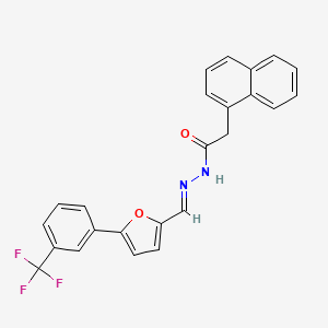 molecular formula C24H17F3N2O2 B11107652 2-(naphthalen-1-yl)-N'-[(E)-{5-[3-(trifluoromethyl)phenyl]furan-2-yl}methylidene]acetohydrazide 