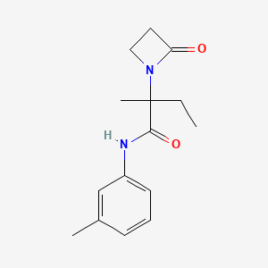 molecular formula C15H20N2O2 B11107676 2-methyl-N-(3-methylphenyl)-2-(2-oxoazetidin-1-yl)butanamide 