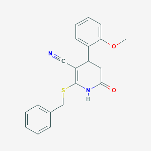 2-(Benzylsulfanyl)-4-(2-methoxyphenyl)-6-oxo-1,4,5,6-tetrahydropyridine-3-carbonitrile