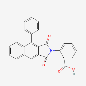 molecular formula C25H15NO4 B11107689 2-(1,3-dioxo-4-phenyl-1,3-dihydro-2H-benzo[f]isoindol-2-yl)benzoic acid 