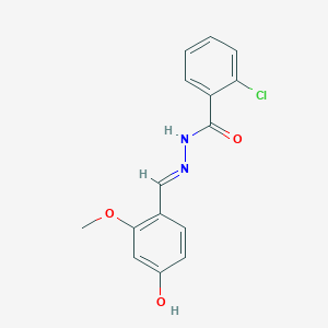 2-chloro-N'-[(E)-(4-hydroxy-2-methoxyphenyl)methylidene]benzohydrazide