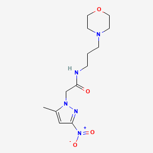 molecular formula C13H21N5O4 B11107710 2-(5-Methyl-3-nitro-pyrazol-1-yl)-N-(3-morpholin-4-yl-propyl)-acetamide 