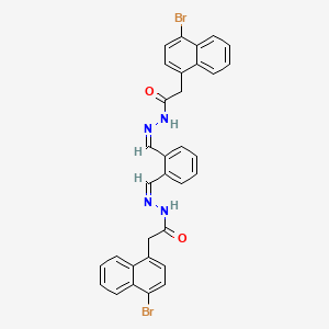 N',N''-[benzene-1,2-diyldi(Z)methylylidene]bis[2-(4-bromonaphthalen-1-yl)acetohydrazide]