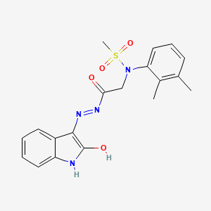 N-(2,3-Dimethylphenyl)-N-({N'-[(3Z)-2-oxo-2,3-dihydro-1H-indol-3-ylidene]hydrazinecarbonyl}methyl)methanesulfonamide