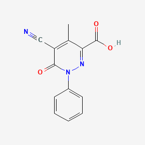 5-Cyano-4-methyl-6-oxo-1-phenyl-1,6-dihydropyridazine-3-carboxylic acid