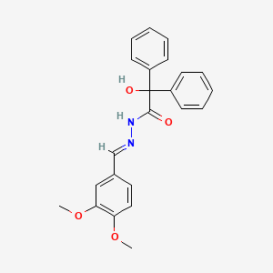 N'-[(E)-(3,4-dimethoxyphenyl)methylidene]-2-hydroxy-2,2-diphenylacetohydrazide