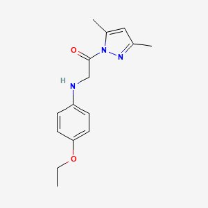 molecular formula C15H19N3O2 B11107779 1-(3,5-dimethyl-1H-pyrazol-1-yl)-2-[(4-ethoxyphenyl)amino]ethanone 