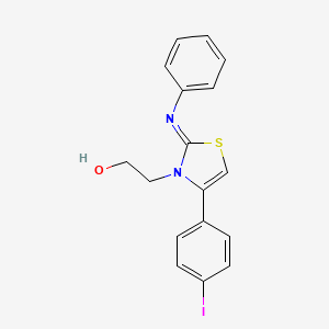 2-[(2Z)-4-(4-iodophenyl)-2-(phenylimino)-1,3-thiazol-3(2H)-yl]ethanol