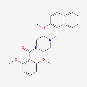 molecular formula C25H28N2O4 B11107789 (2,6-Dimethoxyphenyl){4-[(2-methoxynaphthalen-1-yl)methyl]piperazin-1-yl}methanone 