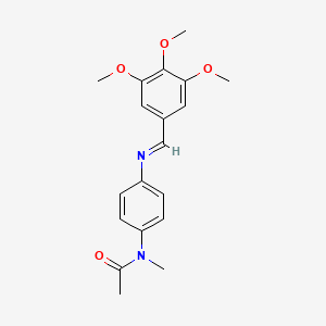 molecular formula C19H22N2O4 B11107793 N-Methyl-N-{4-[[(3,4,5-trimethoxyphenyl)methylidene]amino]phenyl}acetamide 