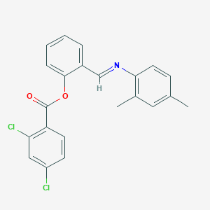 2-{(E)-[(2,4-dimethylphenyl)imino]methyl}phenyl 2,4-dichlorobenzoate