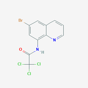 molecular formula C11H6BrCl3N2O B11107826 N-(6-bromoquinolin-8-yl)-2,2,2-trichloroacetamide 