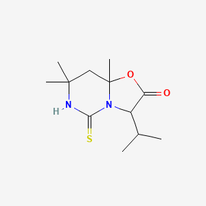 7,7,8a-trimethyl-3-(propan-2-yl)-5-thioxotetrahydro-5H-[1,3]oxazolo[3,2-c]pyrimidin-2(3H)-one