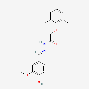 2-(2,6-dimethylphenoxy)-N'-[(E)-(4-hydroxy-3-methoxyphenyl)methylidene]acetohydrazide