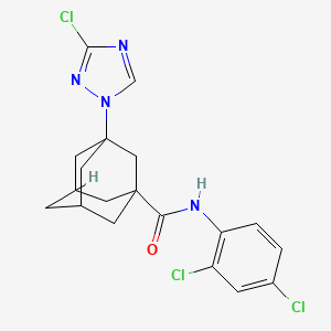 molecular formula C19H19Cl3N4O B11107863 3-(3-Chloro-1H-1,2,4-triazol-1-YL)-N-(2,4-dichlorophenyl)-1-adamantanecarboxamide 