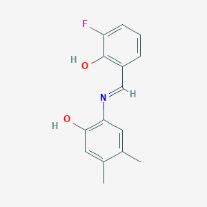 2-{[(E)-(3-fluoro-2-hydroxyphenyl)methylidene]amino}-4,5-dimethylphenol