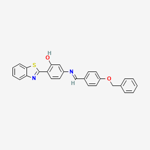 2-(1,3-benzothiazol-2-yl)-5-({(E)-[4-(benzyloxy)phenyl]methylidene}amino)phenol