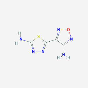 molecular formula C4H4N6OS B11107945 4-(5-Amino-1,3,4-thiadiazol-2-yl)-1,2,5-oxadiazol-3-amine 