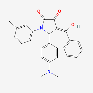 5-[4-(dimethylamino)phenyl]-3-hydroxy-1-(3-methylphenyl)-4-(phenylcarbonyl)-1,5-dihydro-2H-pyrrol-2-one