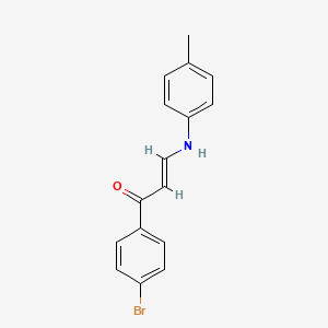 molecular formula C16H14BrNO B11107964 (2E)-1-(4-bromophenyl)-3-[(4-methylphenyl)amino]prop-2-en-1-one 