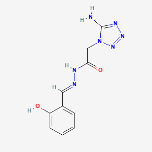 molecular formula C10H11N7O2 B11107966 2-(5-amino-1H-tetrazol-1-yl)-N'-[(E)-(2-hydroxyphenyl)methylidene]acetohydrazide 