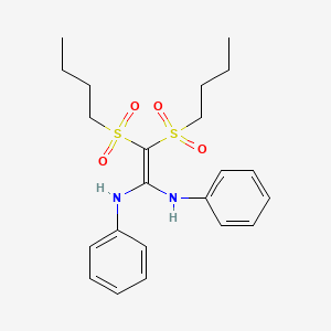 molecular formula C22H30N2O4S2 B11107982 2,2-bis(butylsulfonyl)-N,N'-diphenylethene-1,1-diamine 