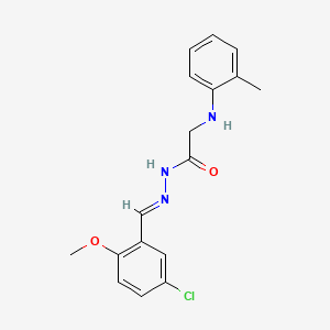 molecular formula C17H18ClN3O2 B11108007 Acethydrazide, 2-(2-tolylamino)-N2-(5-chloro-2-methoxybenzylideno)- 