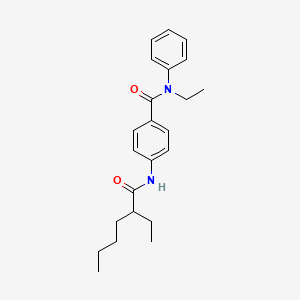 molecular formula C23H30N2O2 B11108024 N-ethyl-4-[(2-ethylhexanoyl)amino]-N-phenylbenzamide 