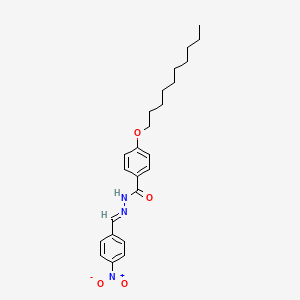 molecular formula C24H31N3O4 B11108030 4-(decyloxy)-N'-[(E)-(4-nitrophenyl)methylidene]benzohydrazide 