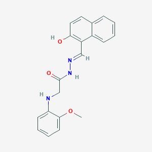 molecular formula C20H19N3O3 B11108040 N'-[(1E)-(2-hydroxy-1-naphthyl)methylene]-2-[(2-methoxyphenyl)amino]acetohydrazide 