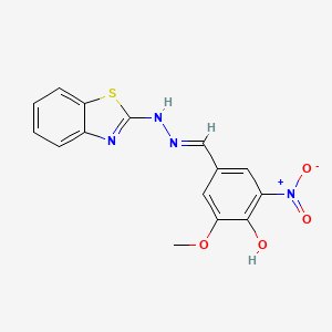 4-{(E)-[2-(1,3-benzothiazol-2-yl)hydrazinylidene]methyl}-2-methoxy-6-nitrophenol