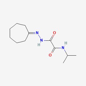 molecular formula C12H21N3O2 B11108068 2-(2-cycloheptylidenehydrazinyl)-2-oxo-N-(propan-2-yl)acetamide 