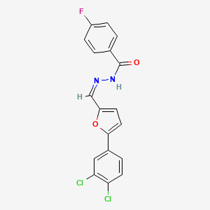 N'-{(Z)-[5-(3,4-dichlorophenyl)furan-2-yl]methylidene}-4-fluorobenzohydrazide