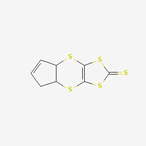 molecular formula C8H6S5 B11108116 5,7a-dihydro-4aH-cyclopenta[b][1,3]dithiolo[4,5-e][1,4]dithiine-2-thione 