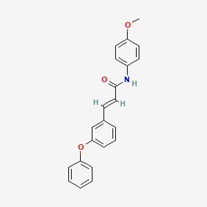 molecular formula C22H19NO3 B11108167 (2E)-N-(4-methoxyphenyl)-3-(3-phenoxyphenyl)prop-2-enamide 