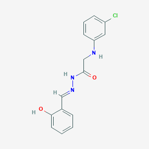 molecular formula C15H14ClN3O2 B11108180 2-(3-chloroanilino)-N'-[(E)-(2-hydroxyphenyl)methylidene]acetohydrazide 