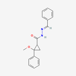 2-methoxy-2-phenyl-N'-[(E)-phenylmethylidene]cyclopropanecarbohydrazide