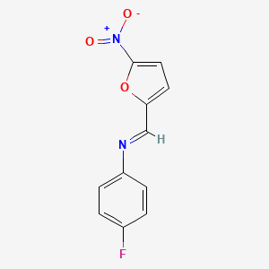 4-fluoro-N-[(E)-(5-nitrofuran-2-yl)methylidene]aniline