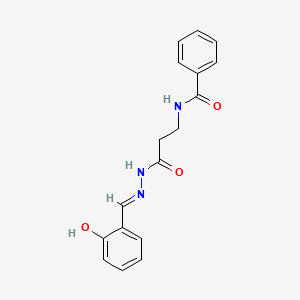 molecular formula C17H17N3O3 B11108246 Benzamide, N-[3-(2-hydroxybenzylidenhydrazino)-3-oxopropyl]- 