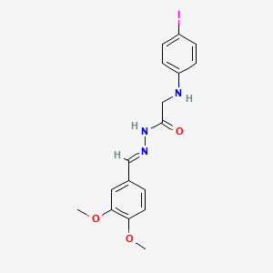 N'-[(E)-(3,4-dimethoxyphenyl)methylidene]-2-[(4-iodophenyl)amino]acetohydrazide (non-preferred name)