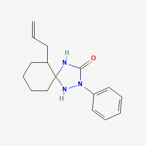 molecular formula C16H21N3O B11108262 2-Phenyl-6-(prop-2-en-1-yl)-1,2,4-triazaspiro[4.5]decan-3-one CAS No. 202820-89-1