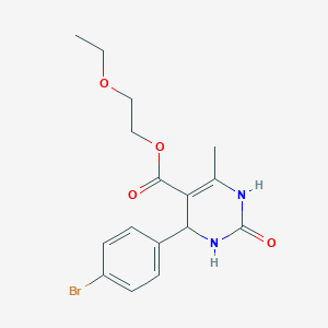 molecular formula C16H19BrN2O4 B11108263 2-Ethoxyethyl 4-(4-bromophenyl)-6-methyl-2-oxo-1,2,3,4-tetrahydropyrimidine-5-carboxylate 