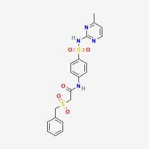 2-(benzylsulfonyl)-N-{4-[(4-methylpyrimidin-2-yl)sulfamoyl]phenyl}acetamide