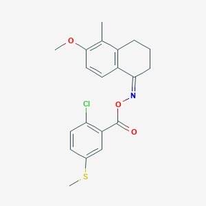 [2-chloro-5-(methylsulfanyl)phenyl]({[(1Z)-6-methoxy-5-methyl-3,4-dihydronaphthalen-1(2H)-ylidene]amino}oxy)methanone