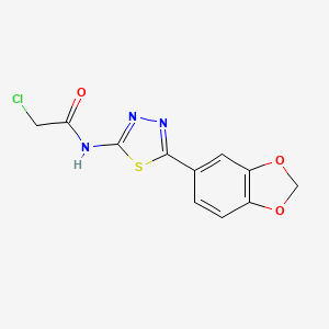 N-[5-(1,3-benzodioxol-5-yl)-1,3,4-thiadiazol-2-yl]-2-chloroacetamide