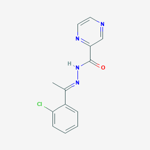 molecular formula C13H11ClN4O B11108334 N'-[(E)-1-(2-chlorophenyl)ethylidene]-2-pyrazinecarbohydrazide 