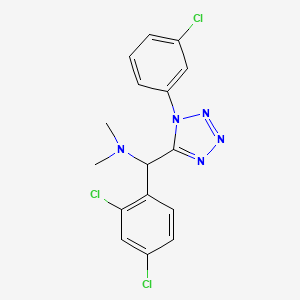 molecular formula C16H14Cl3N5 B11108352 1-[1-(3-chlorophenyl)-1H-tetrazol-5-yl]-1-(2,4-dichlorophenyl)-N,N-dimethylmethanamine 