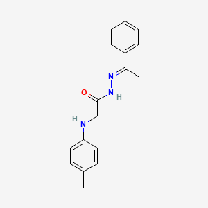 molecular formula C17H19N3O B11108377 N'-[(E)-1-phenylethylidene]-2-(4-toluidino)acetohydrazide 