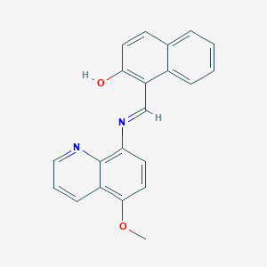 molecular formula C21H16N2O2 B11108407 1-(5-Methoxy-8-quinolyliminomethyl)-2-naphthol 